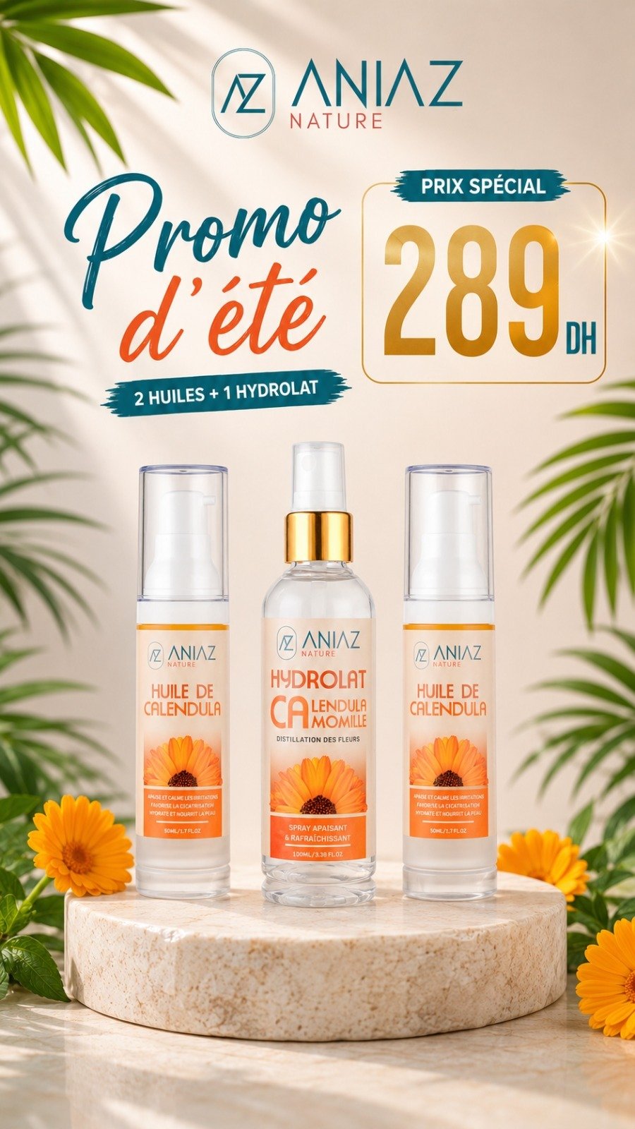 2 Huile CALENDULA + SPRAY